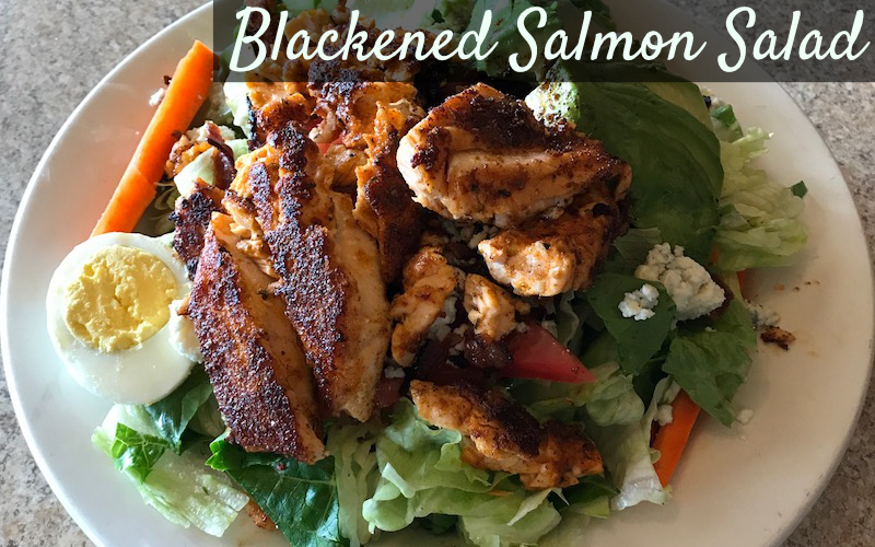 blackened salmon salad